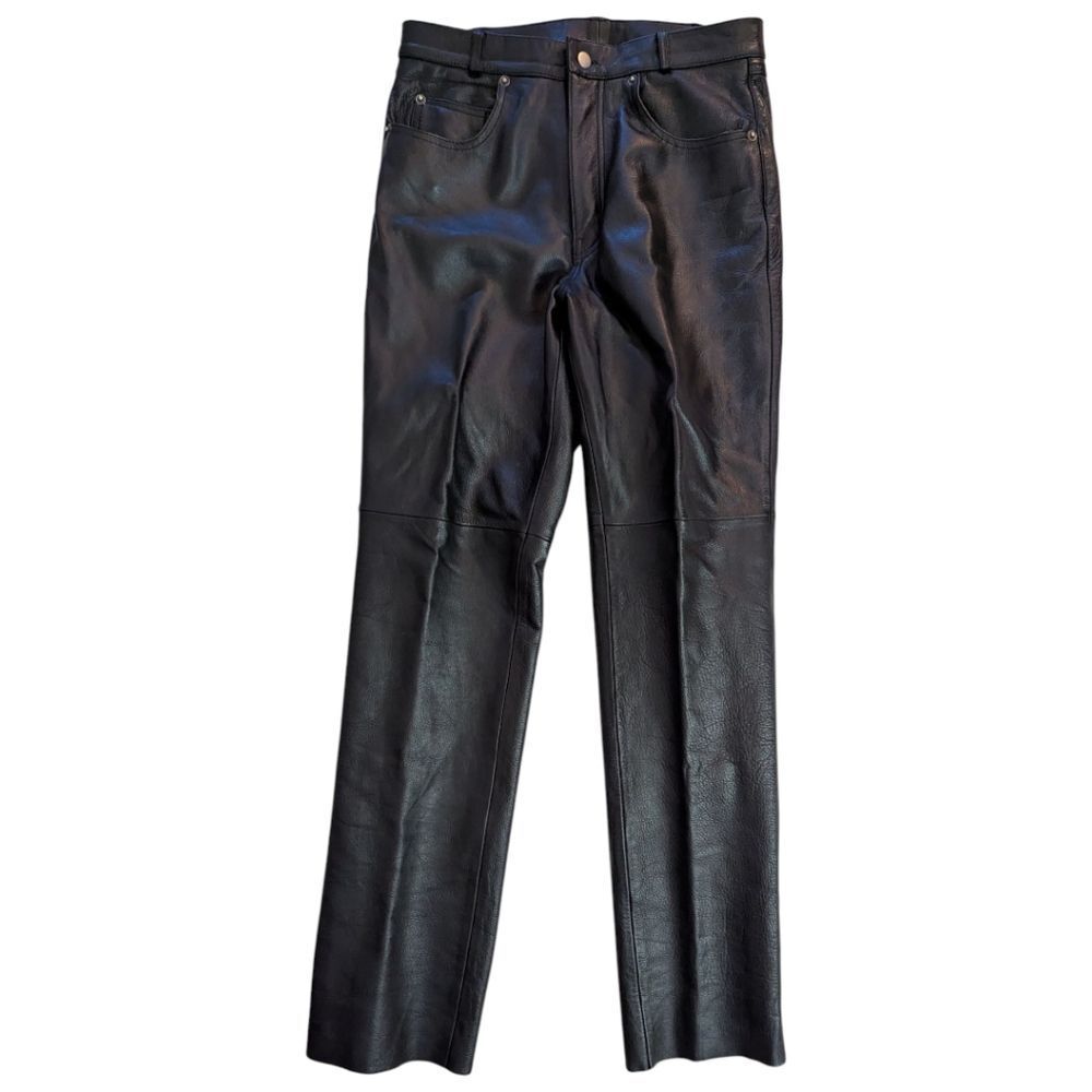 Men's Black Leather Pants